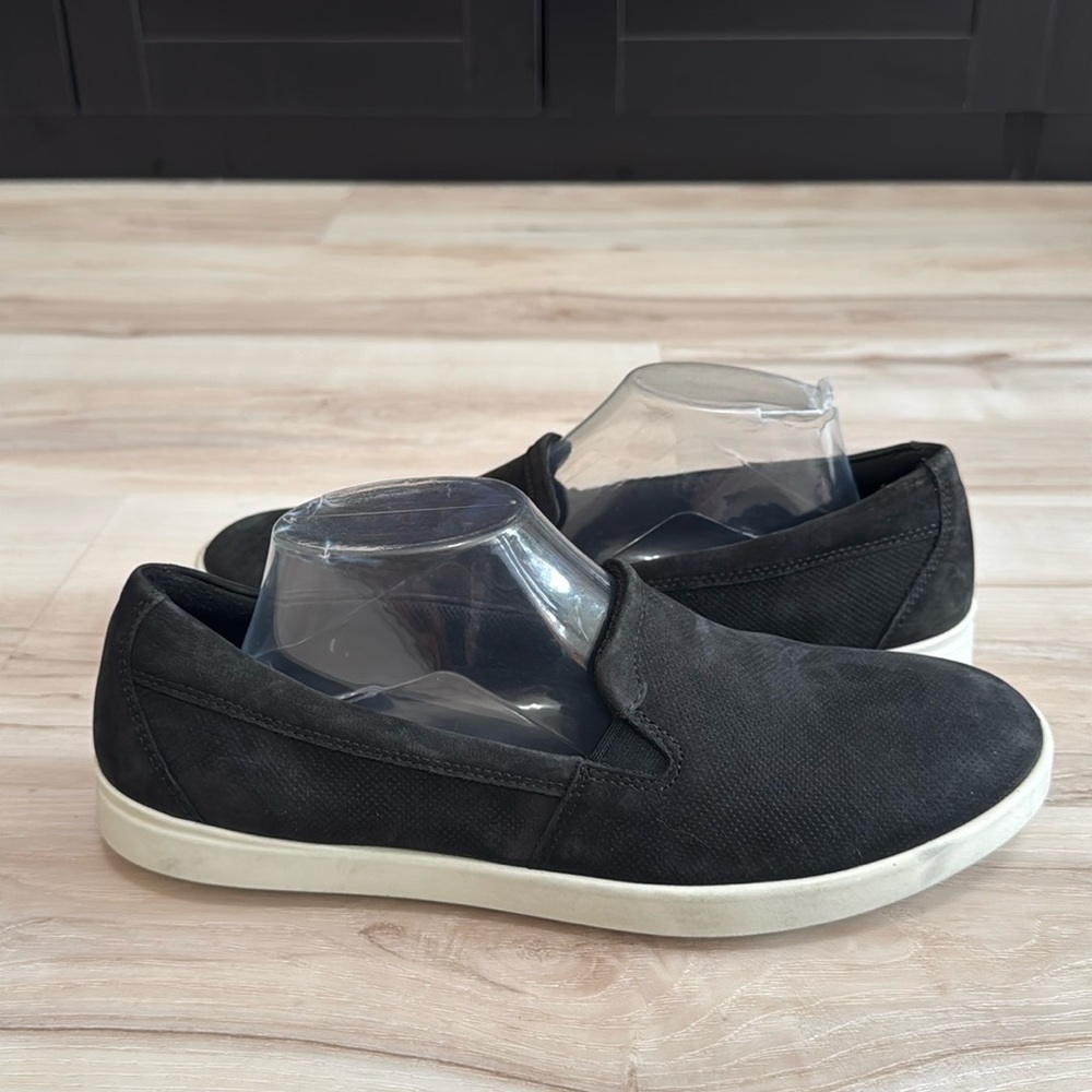 Ecco Barentz 2.0 Slip On Loafers Black Leather Comfort Shoes EU 42
